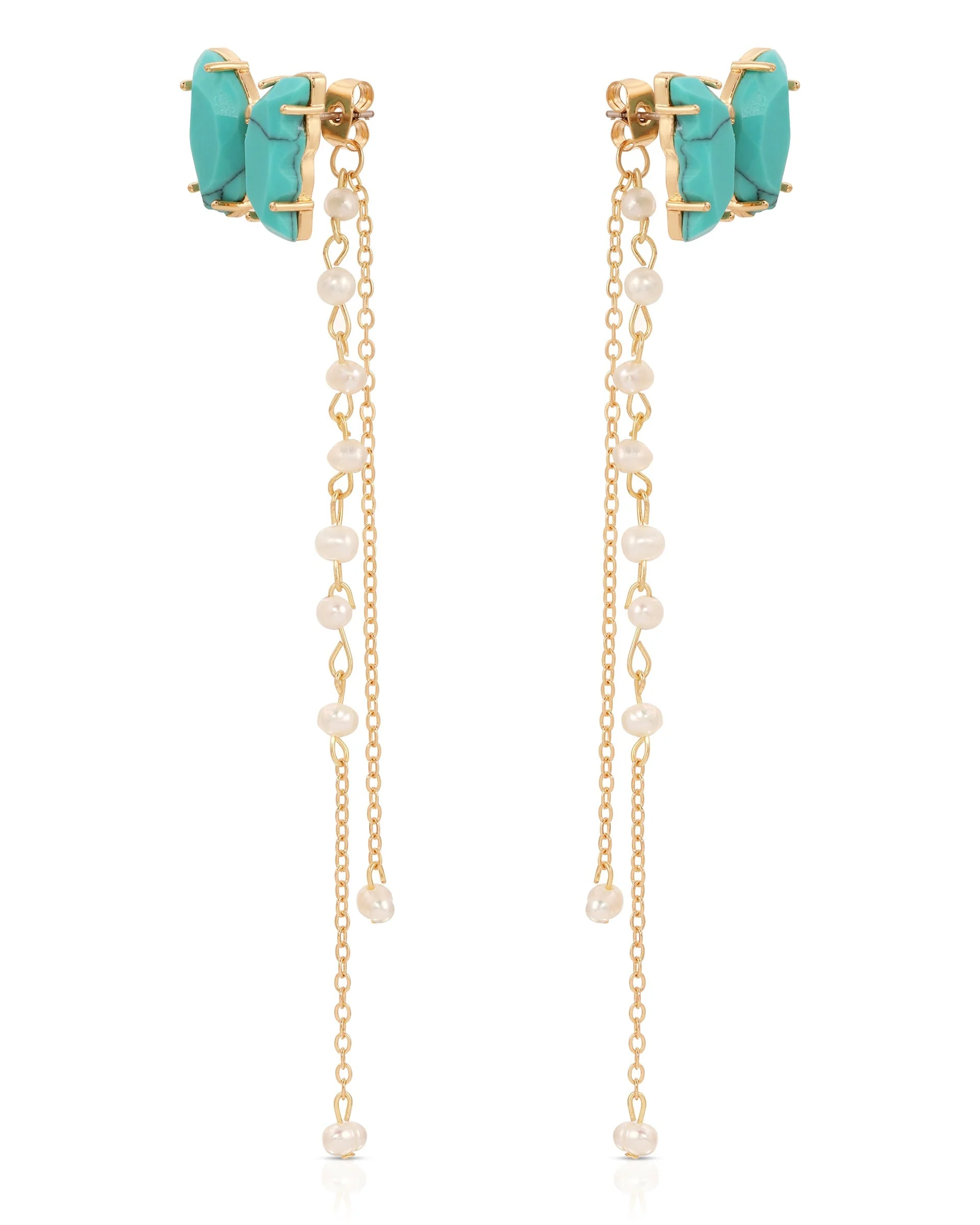 Turquoise Butterfly Dangle Earrings