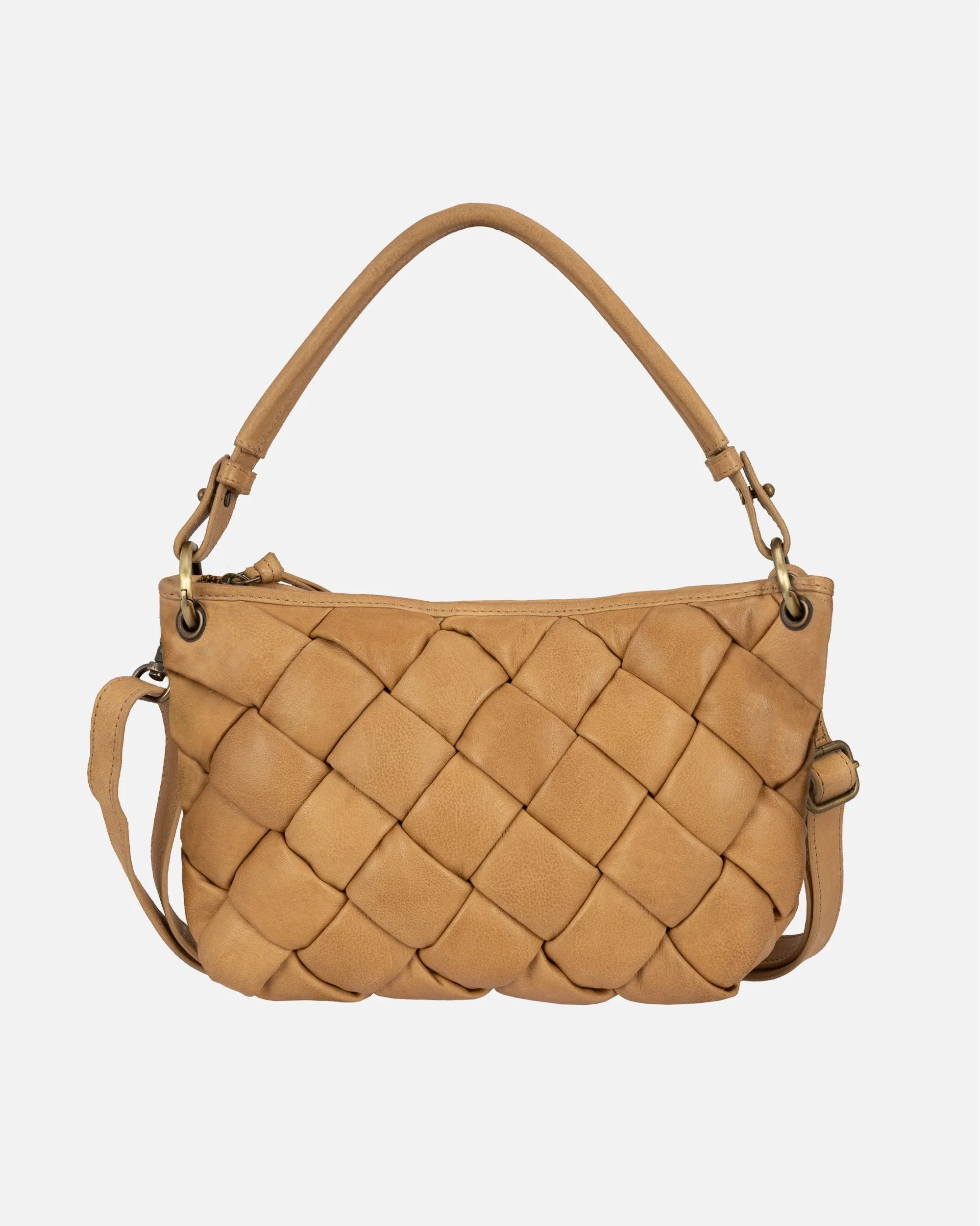 Wang | Woven Leather Shoulder Bag