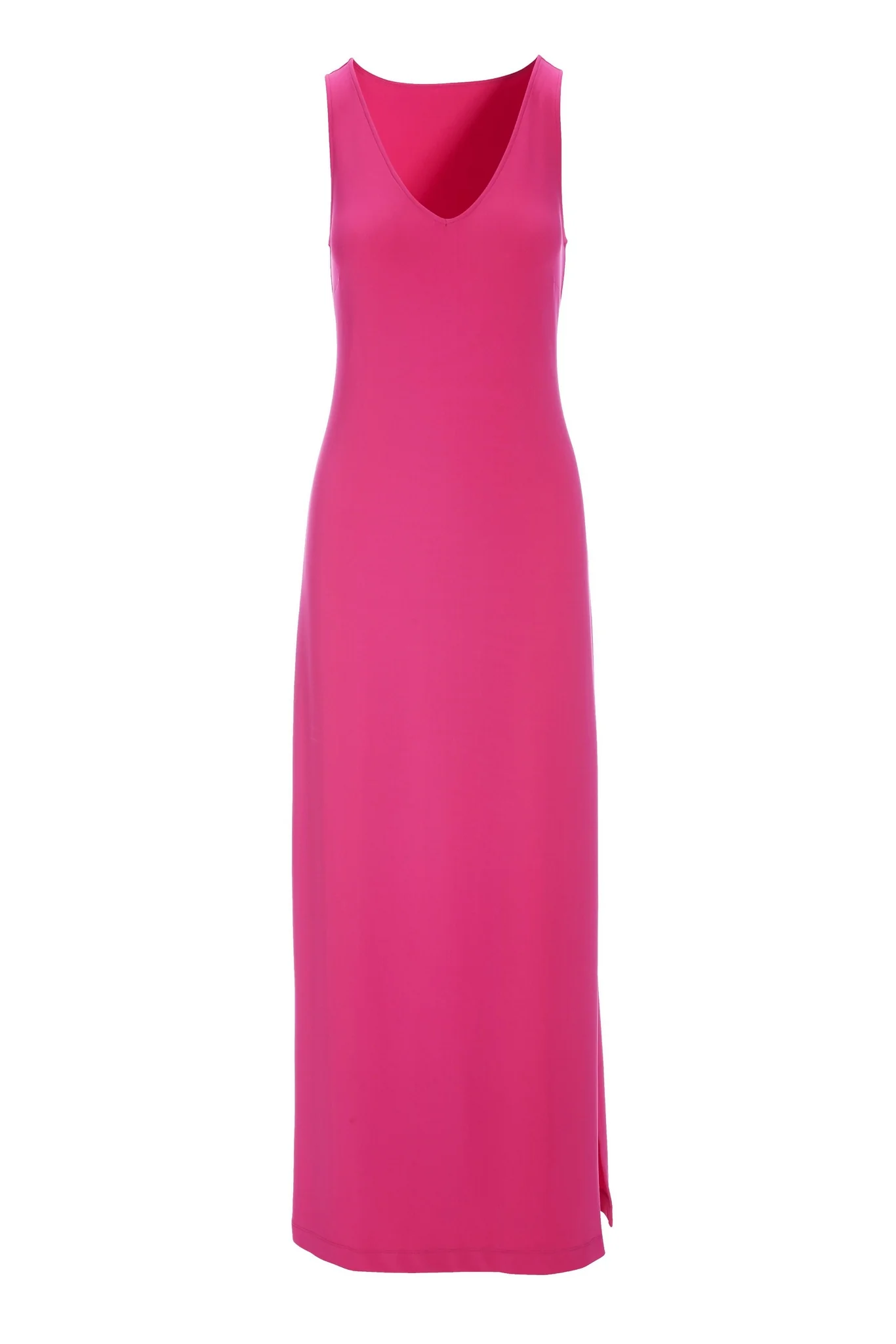Beyond Travel V Neck Maxi Dress Magenta