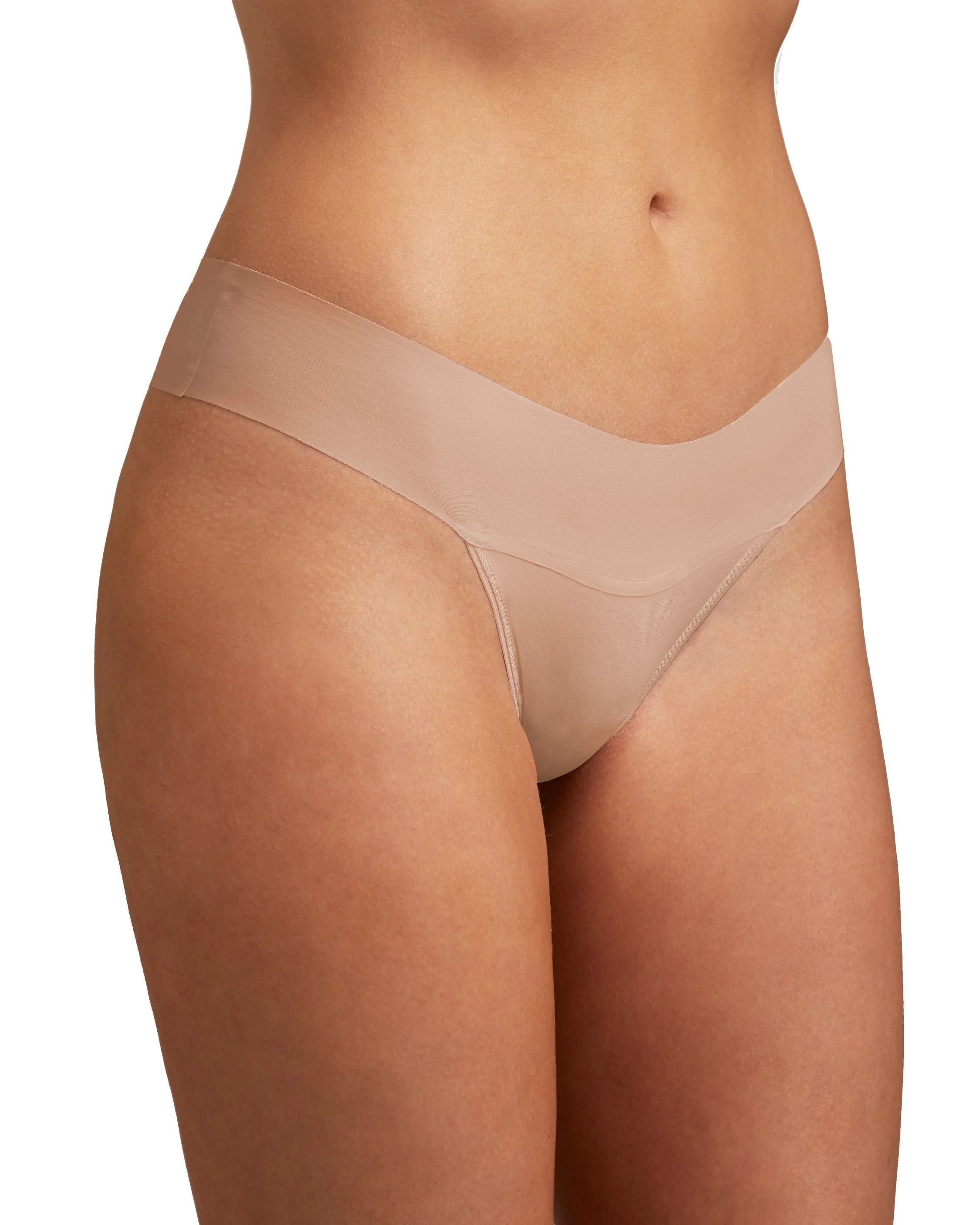 BreatheSoft Natural Rise Thong Taupe