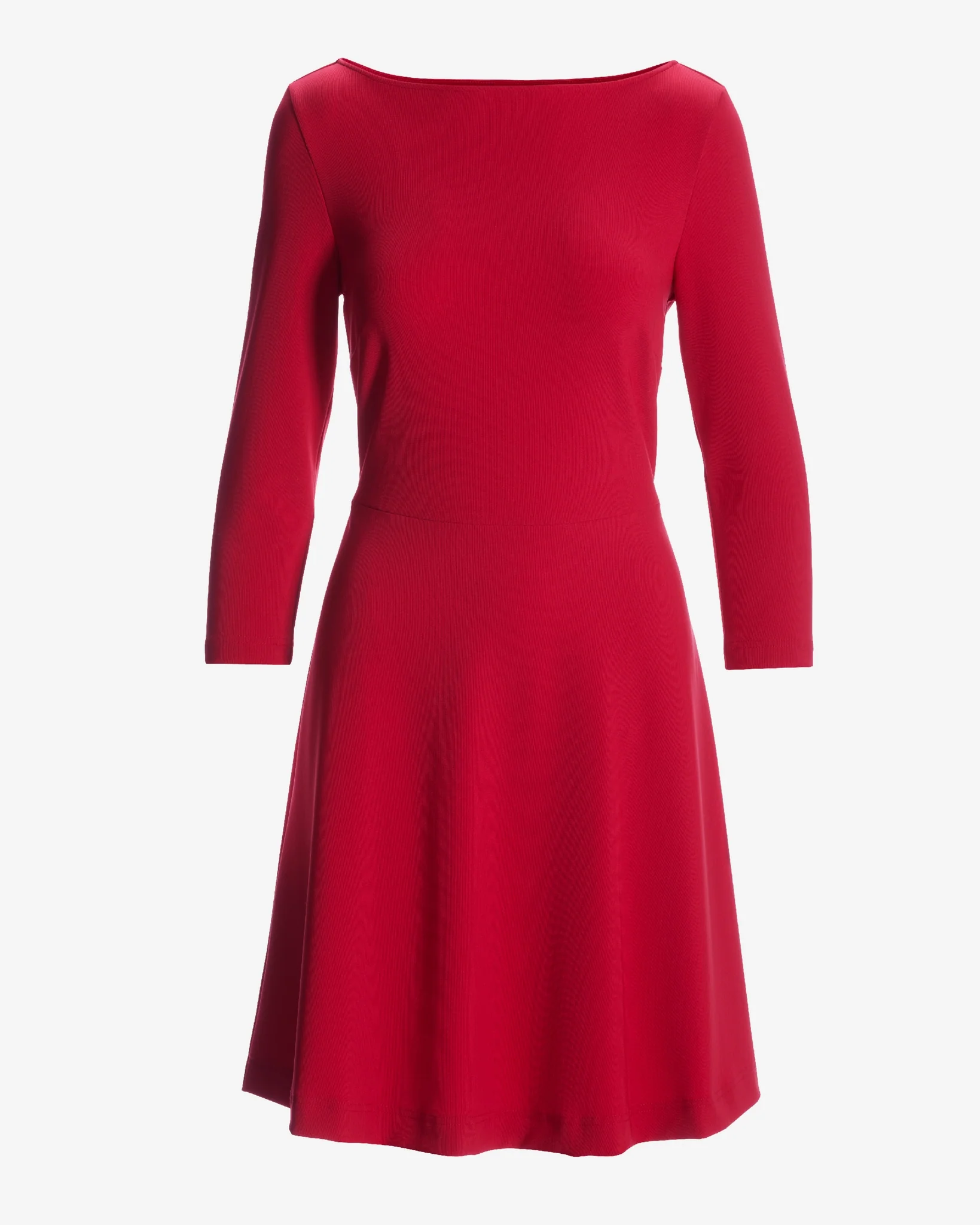 Beyond Travel Long Sleeve Ballet Neck Fit and Flare Dress French Kiss