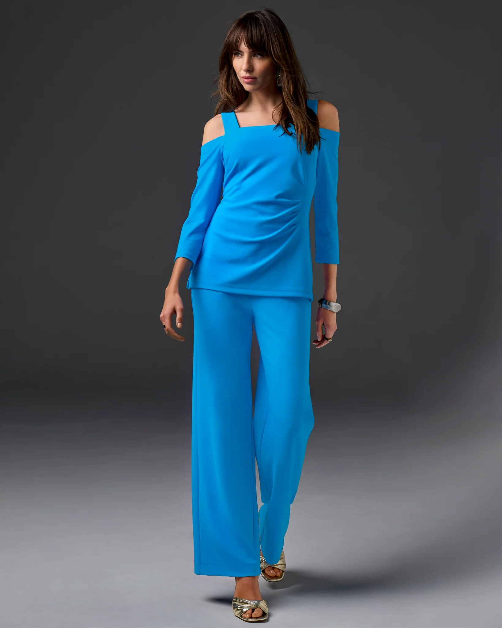 Beyond Travel High Rise Palazzo Pant Malibu Blue