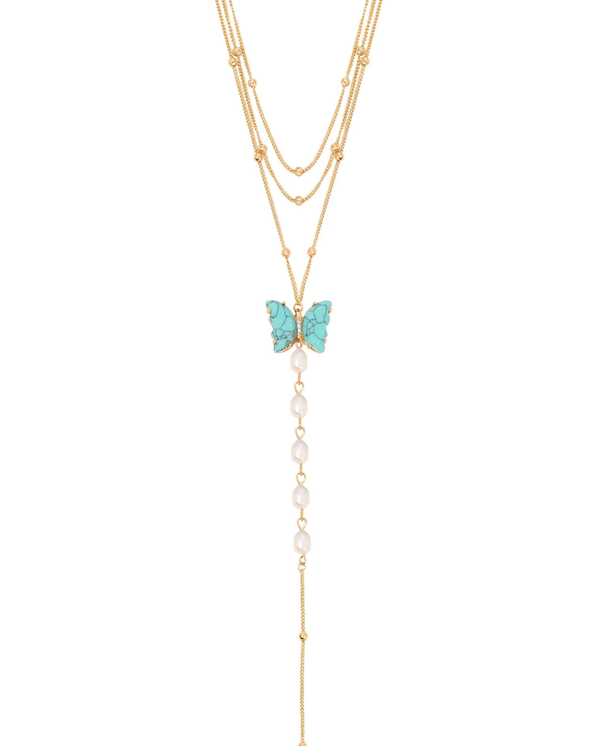 Turquoise Butterfly Lariat