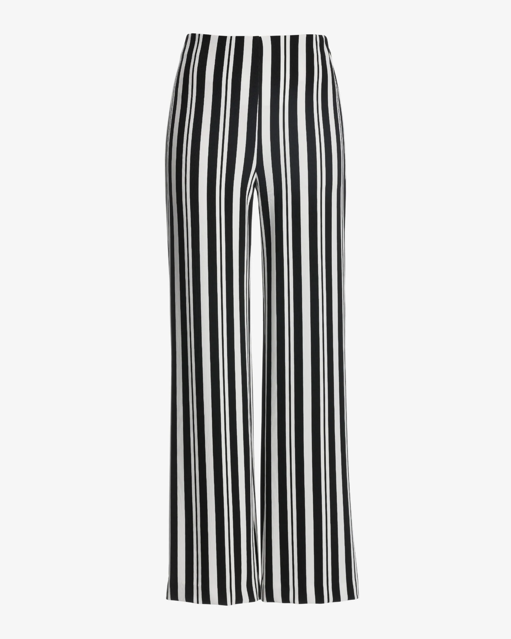 Beyond Travel Black Stripe High Rise Palazzo Pant Black/White
