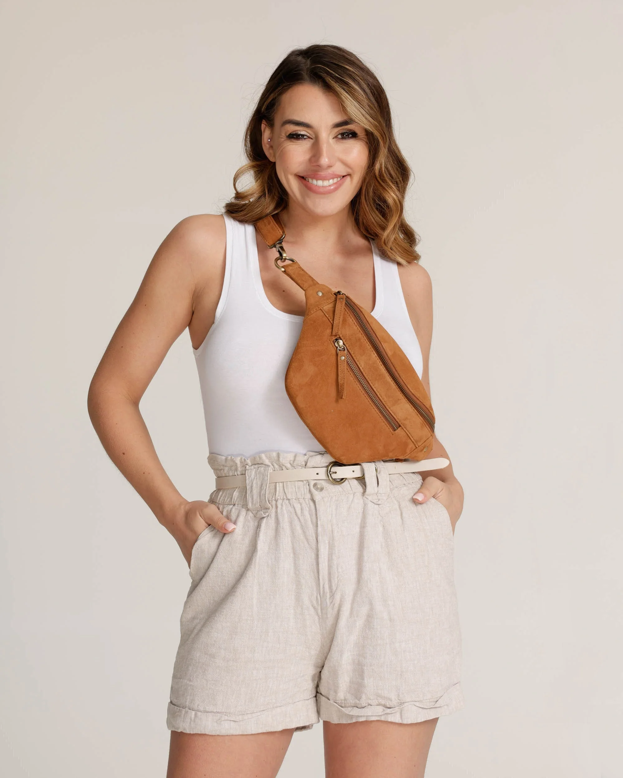 Belle | Suede Leather Belt Bag