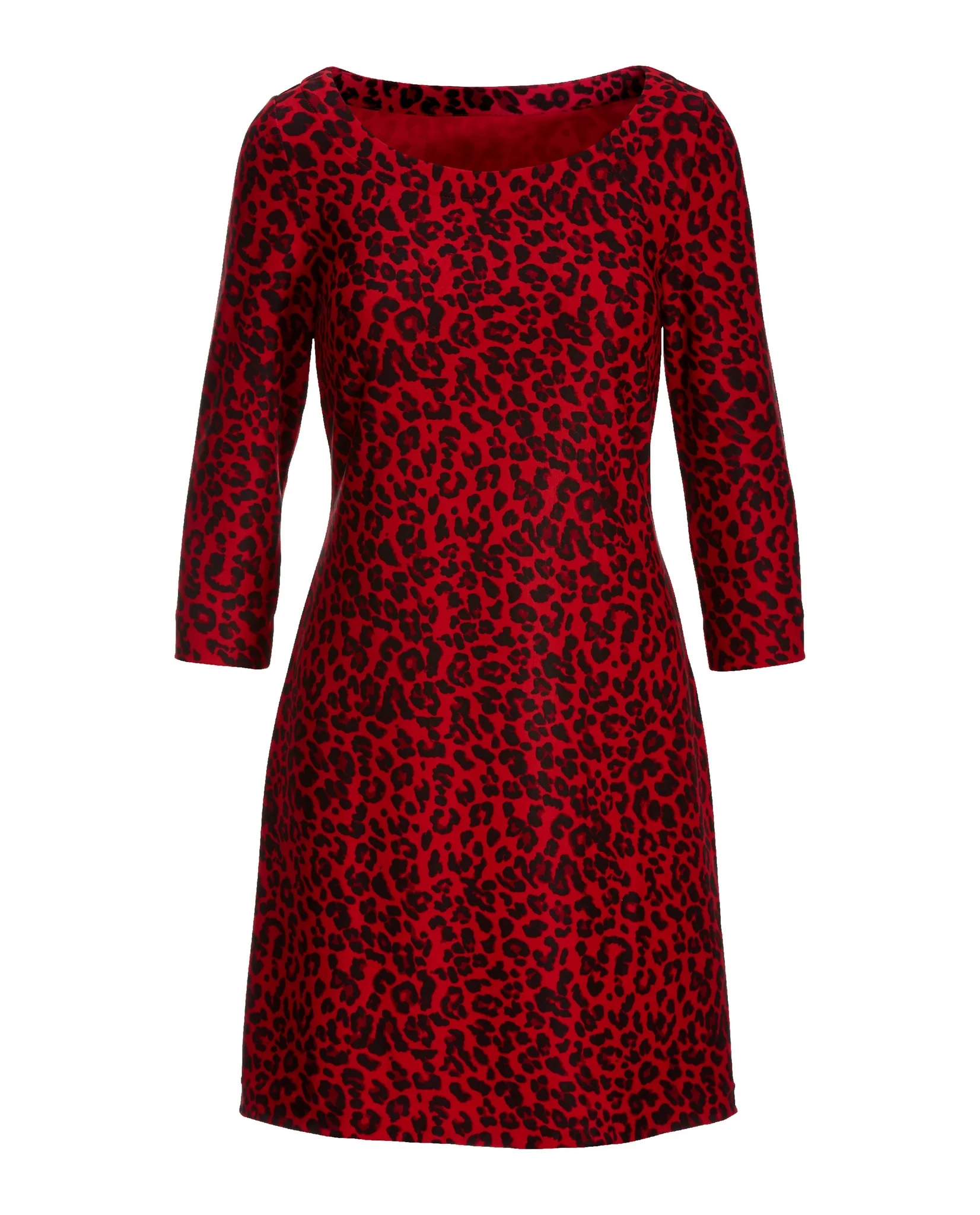 Beyond Travel Animal Swing Dress Jet Black/French Kiss