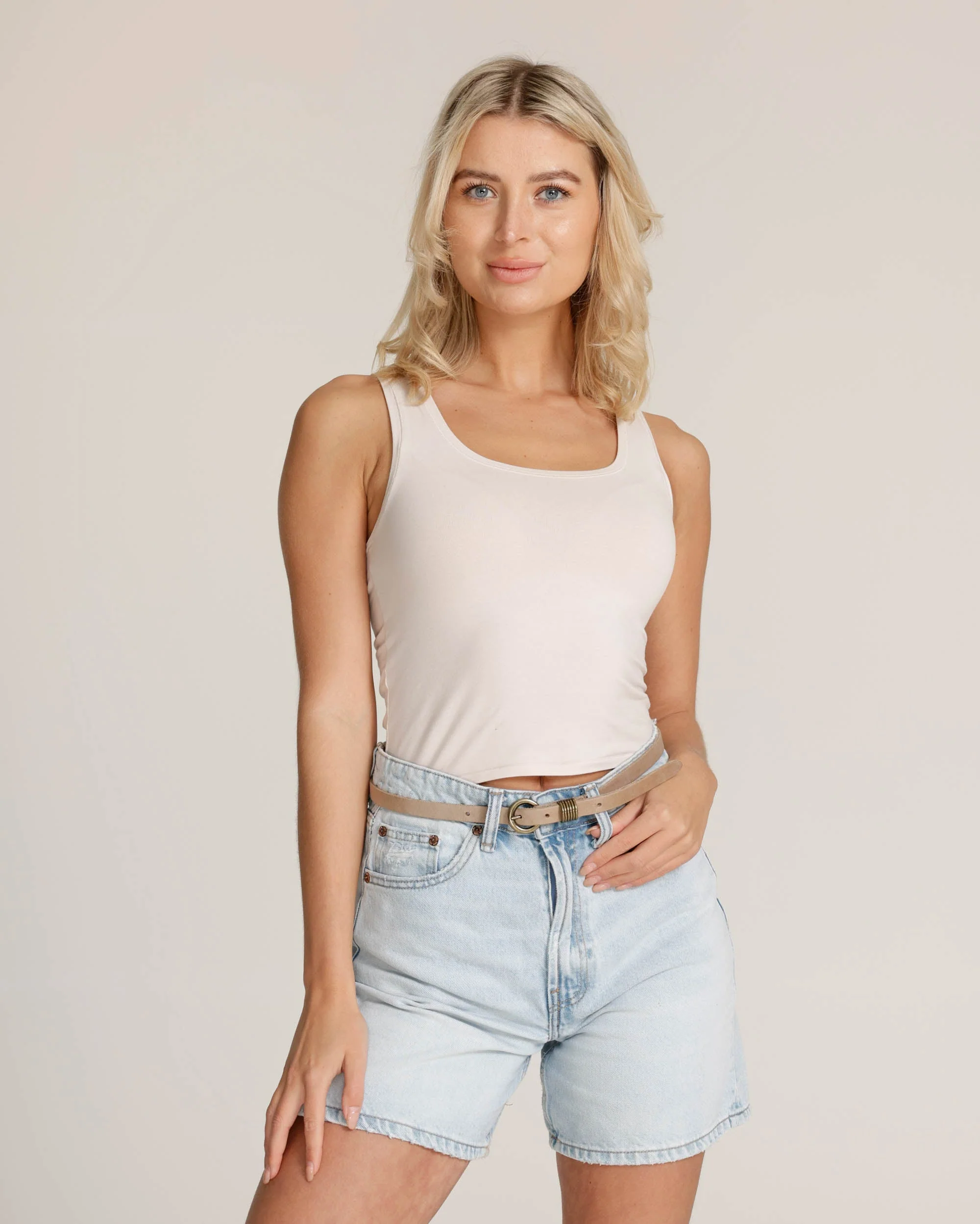 Alie | Skinny Leather Belt