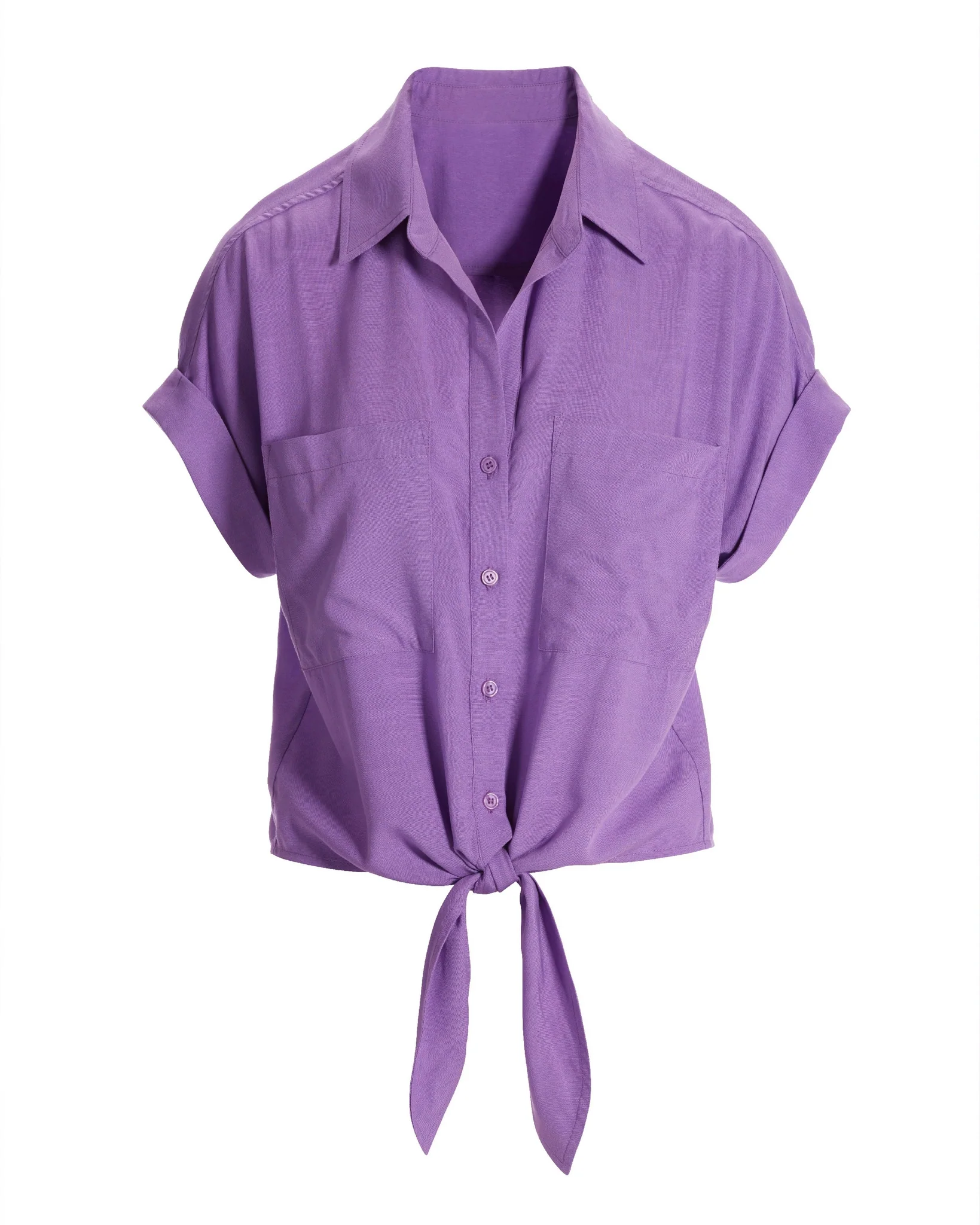 Versatile Short Sleeve Camp Shirt Amethyst Orchid