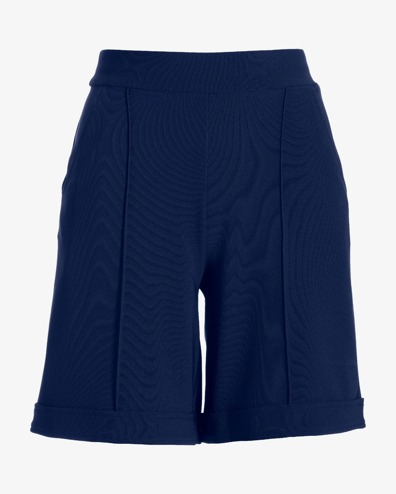 Beyond Travel 7 Inch Cuffed Trouser Shorts Maritime Navy